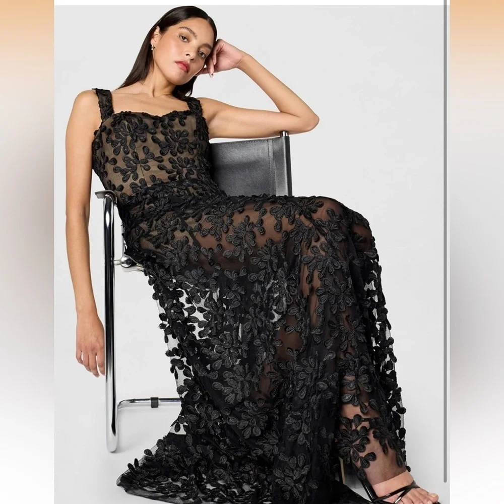 Dress the Population Women's Anabel Sweetheart Bustier Maxi Dress, Black, XS - Picture 2 of 5